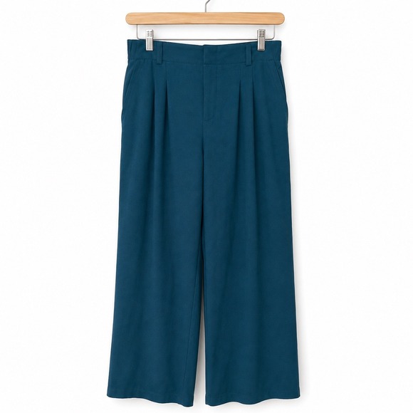 HALARA Pants - Halara Women Teal Green Wide Leg Pleated Trousers High Rise Pants Large
